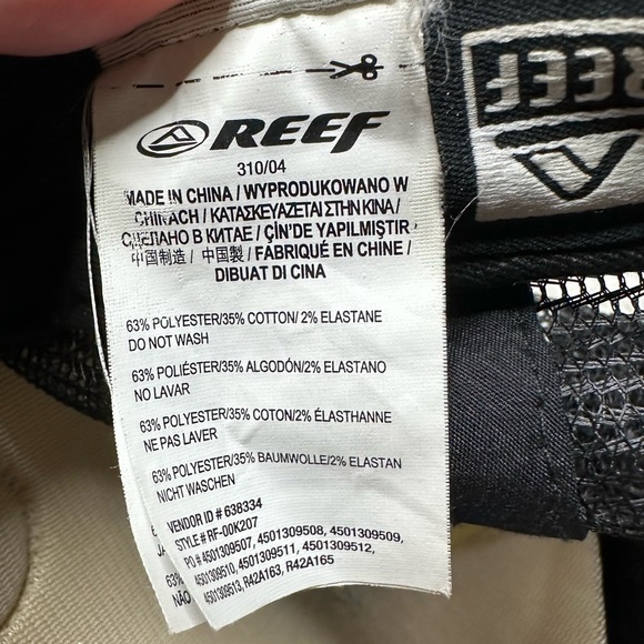 Reef Twill Foam Front Striped Snapback Mesh Trucker Cap Mission Blue Adult OS - Picture 10 of 10